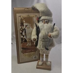 Grandeur Noel Wooden Skiing Santa Nutcracker 17"T Limited Edition Collectors Edi